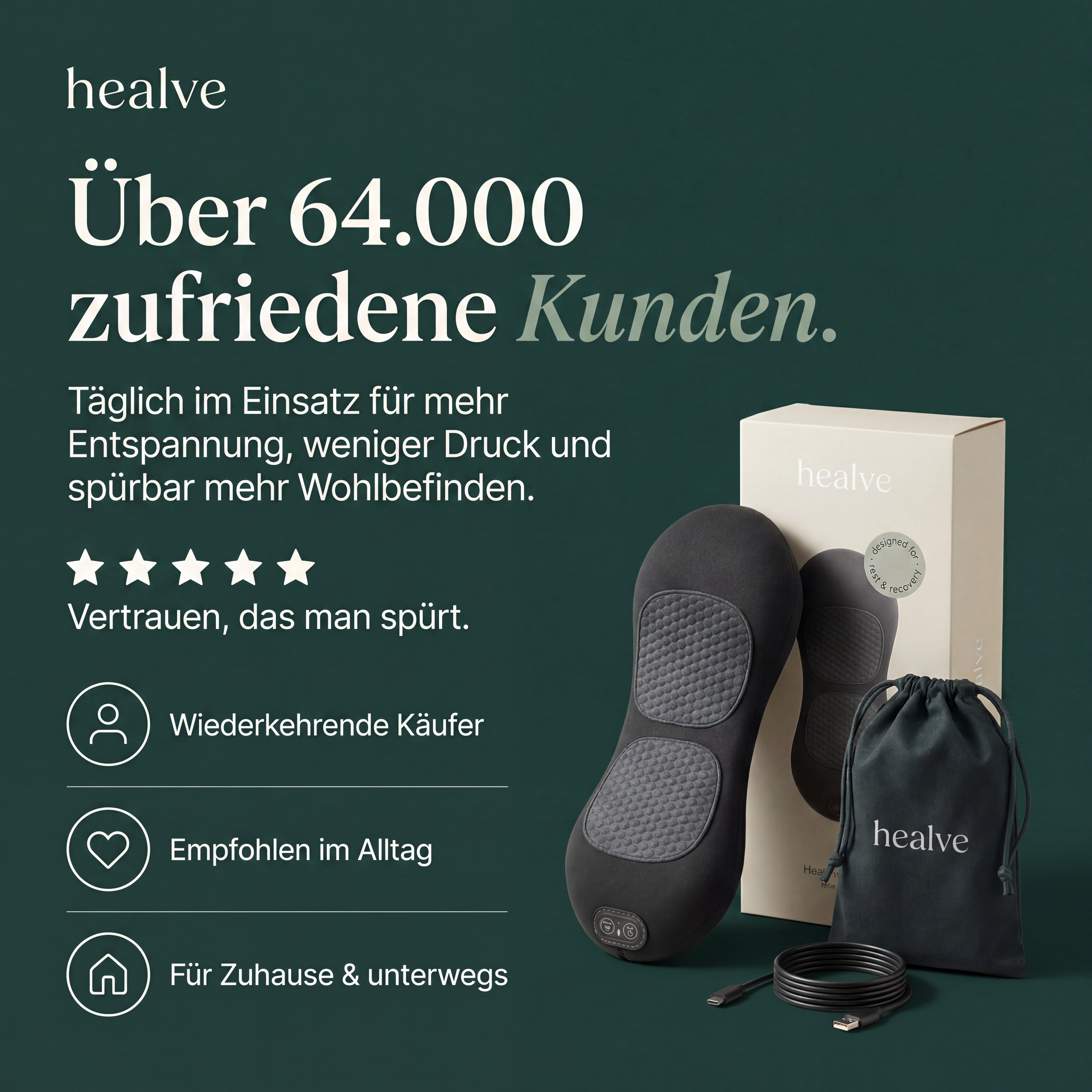 Healve – Nackenpad zur Linderung von Verspannungs­beschwerden
